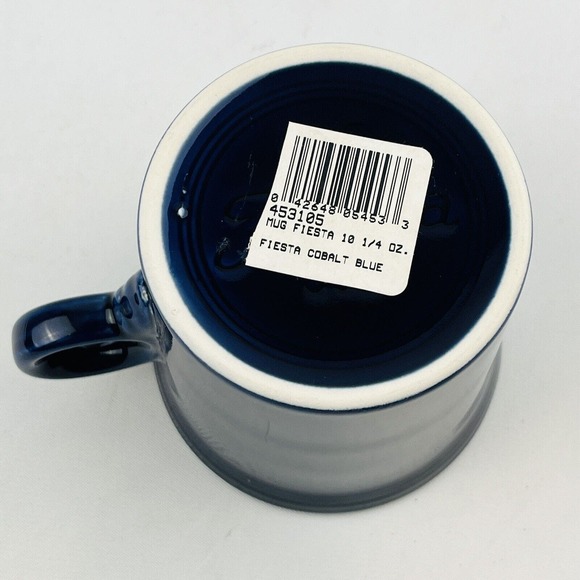Fiesta Cobalt Mug 10 oz Blue Ring Handle Cup Homer Laughlin HLC Fiestaware - Picture 6 of 9